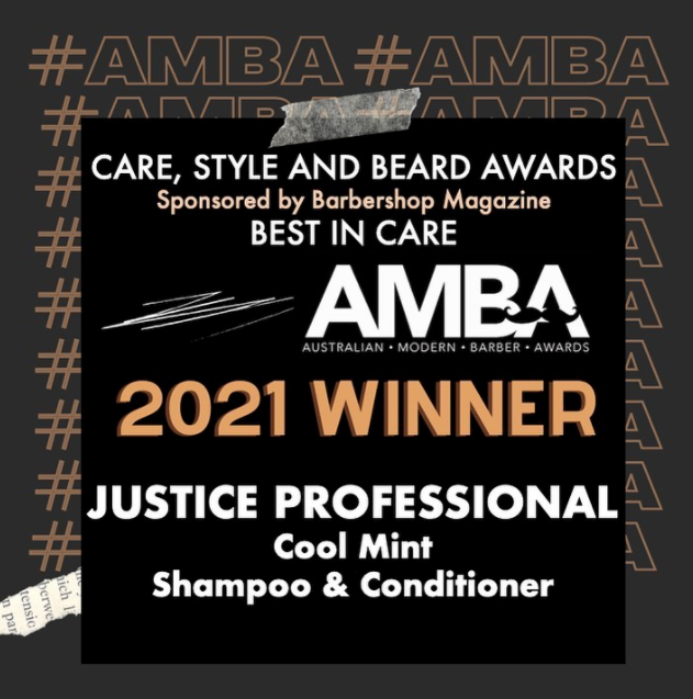 MEDIA RELEASE: JUSTICE Professional wins Best in Care at Australian Modern Barber Awards